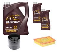 Controllo Set 7 L MANNOL Energy 5W-30 per Land Rover Freelander 2 2.0 Si4 4x4