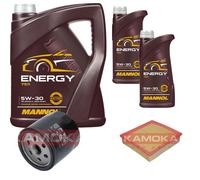 Controllo Set 7 L MANNOL Energy 5W-30 per Opel Omega B 2.2 16V