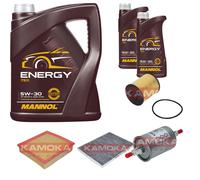Controllo Set 7 L MANNOL Energy 5W-30 per Opel Omega B 2.5 V6 3.0 2.6 3.2