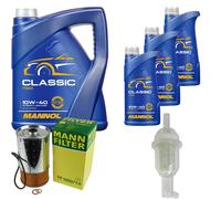 Controllo Set 8 L MANNOL 10W-40 per Mercedes W124 200 D 250 300 E W202 C 220 G