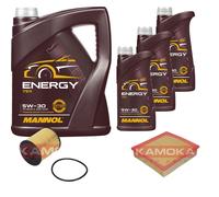 Controllo Set 8 L MANNOL Energy 5W-30 per Opel Omega B 2.5 V6 3.0 2.6 3.2