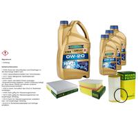 Controllo Set 8 L RAVENOL VSE 0W-20 per VW Tiguan 2.0 TSI 4motion Passat