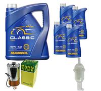 Controllo Set 9 L MANNOL 10W-40 per Mercedes W124 200 D 250 300 E W202 C 220 G