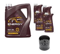 Controllo Set 9 L MANNOL Energy 5W-30 per Jeep Grand Cherokee III 6.1 SRT8 4x4