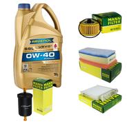Controllo Set MANN 5L RAVENOL SSL 0W-40 per Dacia Duster
