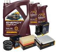 Controllo Set MANNOL Energy Premium 5W-30 7L Per Nissan Micra III 1.5 Dci