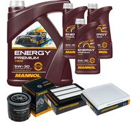 Controllo Set MANNOL Energy Premium 5W-30 8L Per Hyundai Tucson 1.6 T-GDi