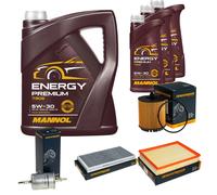 Controllo Set MANNOL Energy Premium 5W-30 8L Per Saab 9-3 Cabriolet 1.8 T