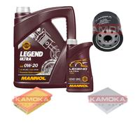 Controllo Set MANNOL Legend Ultra 0W-20 6L Per Toyota Yaris 1.5 Hybrid 1.0