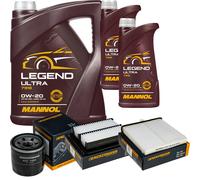 Controllo Set mannol Legend Ultra 0W-20 7L per Mazda 2 1.5 Skyactiv-G M