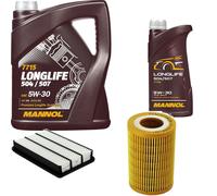 Controllo Set mannol Longlife 5W-30 6L per Opel Frontera B 2.2 Dti