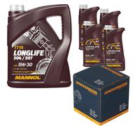 Controllo Set MANNOL LONGLIFE 5W-30 9L Per Mitsubishi Mirage/Space 1.0 1.2