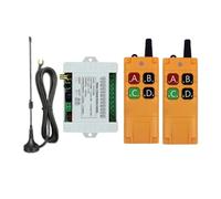 Controllo telecomando alla gru wireless, DC 12/24/36 4CH Ricevitore radio con interruttore di telecomando senza fili con antenna for ventose for telecomando a lunga distanza 2000M(C211008 GK06TX-2)