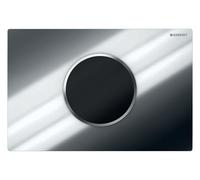 Centralina per WC Geberit con azionamento elettrico del risciacquo, Sigma10, a 2 risciacqui, a batteria, 115.908., Colorazione: cromato lucido / cromato opaco - 115.908.KH.6