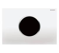 UnitÃ di comando per WC Geberit con azionamento elettrico del risciacquo, senza contatto, Sigma10, con comando a infrarossi, 115.907., Colorazione: bianco / cromo lucido cromato - 115.907.KJ.6