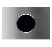 UnitÃ di comando per WC Geberit con azionamento elettrico del risciacquo, senza contatto, Sigma10, con comando a infrarossi, 115.907., Colorazione: Acciaio inox, spazzolato, rivestito / lucidato facile da pulire - 115.907.SN.6