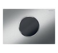 Centralina per WC Geberit con azionamento elettrico del risciacquo, Sigma10, a 2 risciacqui, a batteria, 115.908., Colorazione: Acciaio inox, spazzolato, rivestito / lucidato facile da pulire - 115.908.SN.6