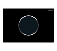 Geberit Sigma10 commande de WC avec déclenchement électrique du rinçage, sans contact, à commande infrarouge, 115.907.KM.6, 115.907.KM.6, Colorazione: nero / cromato lucido