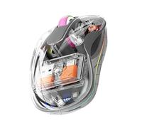 Controllo wireless del computer con luci, controllo del computer trasparente a tre modalità con luce RGB, per soggiorno, aule, studio, clic silenzioso per lavorare, imparare, giocare