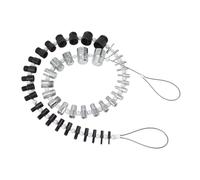 Controllore di filettature per dadi e bulloni, set di 44 calibri identificatori di filettature maschio-femmina con 23 misure in pollici e 21 misure metriche, calibro per