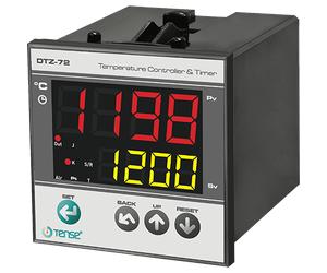 Controllore di temperatura PID a microprocessore con timer per montaggio a pannello 1750°C 72 mm x 72 mm