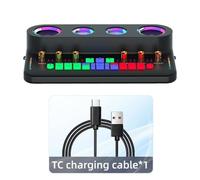 Controllore DJ Live Broadcast Sound Card Au-dio Integrated Machine Home KTV Device Colorful Change of Voice With Mic for Phone(S20 Black Package 1)