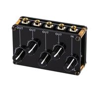 Controllore DJ Mini mixer di linea stereo a 4 canali 4 ingressi e 1 uscita for la registrazione in studio dal vivo Mixer passivo audio piccolo e sofisticato a basso rumore(TX400)