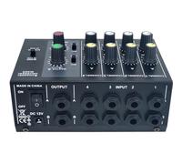 Controllore DJ MIX-428 Mini mixer audio portatile Console audio mixer a basso rumore 8 in 2 out con adattatore di alimentazione