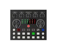 Controllore DJ, Mixer audio HD V8 Scheda esterna USB Cuffie Microfono Trasmissione live personale Webcast for telefono cellulare Computer PC Dj(V8S)