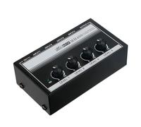 Controllore DJ, Mixer di linea a 4 canali a rumore ultra basso MH400 Mini mixer audio-io e ingressi TS da 1/4 pollici Controllo del volume uscita for chitarre Bassi Tastiere