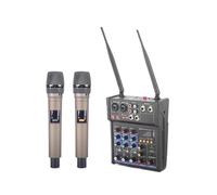 Controllore DJ Mixer Dj *dio a quattro canali con microfono wireless UHF, USB e alimentazione Phantom 48V. Registrazione adatta