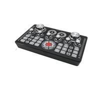 Controllore DJ Scheda audio dal vivo Podcast Attrezzatura DJ Compatibile con 48V Phantom Mixer audio Mixer audio Cambia voce for streaming live