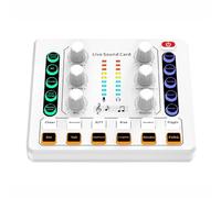 Controllore DJ, Wireless 2 canali 12 effetti Home KTV for lo streaming Riduzione del rumore Gaming Mixer audio Cambio vocale Scheda dal vivo Computer