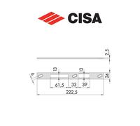 Contropiastra centrale in acciaio Cisa art. 0646130
