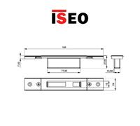 Contropiastra chiusa regolabile per deviatori a gancio Iseo art. 038720