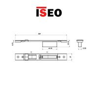 ISEO FRANCE SAS (CAVERS) BFA40249 - Chiave centrale regolabile, 29 x 229 mm, ISEO per serratura Performa-038630, NSP