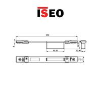 Contropiastra chiusa regolabile per serratura centrale Iseo art. 038631