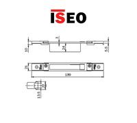 Contropiastra chiusa regolabile per serratura centrale Iseo art. 0387011