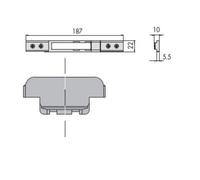 CONTROPIASTRA CISA 06465-72-0 EX 06465-22-0 - IN METALLO- - Ferrero Ferrament