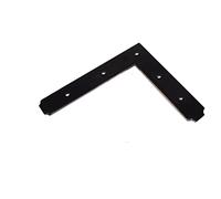 CONTROPIASTRA DI RINFORZO SAGOMATA 200x200x30MM - IN ACCIAIO VERNICIATO NERO