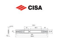 Contropiastra in metallo Cisa art. 0646325