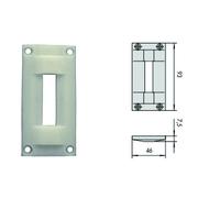 Contropiastra in nylon 06062 - mm.46x93 spessore mm.7,5 (06062) - 5 pz