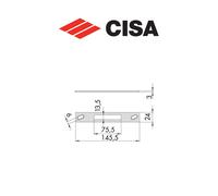Contropiastra per deviatori in acciaio Cisa art. 0646134