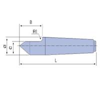 Contropunta fissa per rettifica BAKUER Cono Morse 4 - art. 39.20.384.00