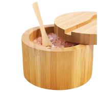 Controsoffitto contenitori per sale: elegante set di saliere in legno, elegante coccio portaspezie | Il pratico coperchio sollevabile migliora la disposizione del durante la preparazione del