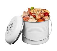 controsoffitto da cucina vassoio per compost - secchio da banco inodore, contenitore per rifiuti ermetici | Il secchio per rifiuti alimentari per interni in acciaio inossidabile mantiene l'odore