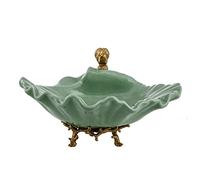 Controsoffitto Frutta e Verdura Cesto Ciotola Ciotola di Frutta Verde Arte Retro Ceramica Piatto di Frutta Rame Uccello Statua Decorazione Soggiorno Sala da pranzo Desktop Grande Piatto di frutta