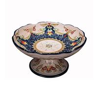 Controsoffitto Frutta e Verdura Cesto Ciotola Rotondo Piatto di Frutta in Ceramica Nuovo Cinese Retro Art Piatto di Frutta Casa Soggiorno Decor Porcellana Dipinta a mano Piatto di Caramelle Ciotola