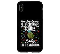 Conuro coronato blu, gli amanti degli uccelli dicono «Conuro coronato blu pazzo» Custodia per iPhone XS Max