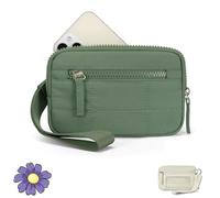 Convely-Convely Wristlet Wallet Fits Phone, Nylon Wristlet Wallet, Waterproof & Hands-Free (Green)